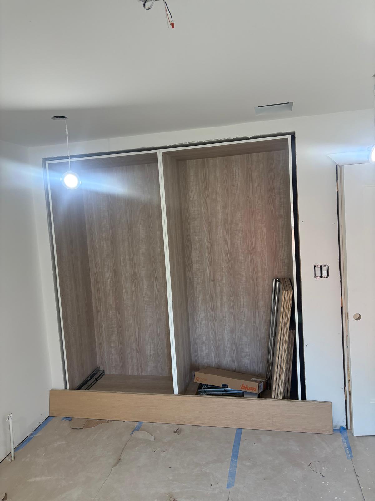 Open plan living room and kitchen